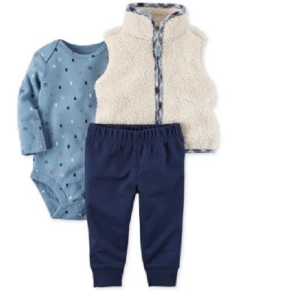 Carter's Sherpa Vest 3 pc set - Picture 1 of 1
